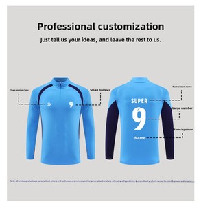 Ensemble de survêtement à manches longues pour équipe de club, fermeture éclair intégrale, uniforme d'entraînement de football en plein air - Product Image 5