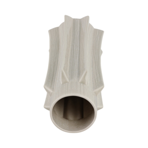 Vaso Sfaccettato con Dettagli a Pannelli Verticali, Vaso Decorativo per Fiori, Elemento d'Accento per Soggiorno - Product Image 6