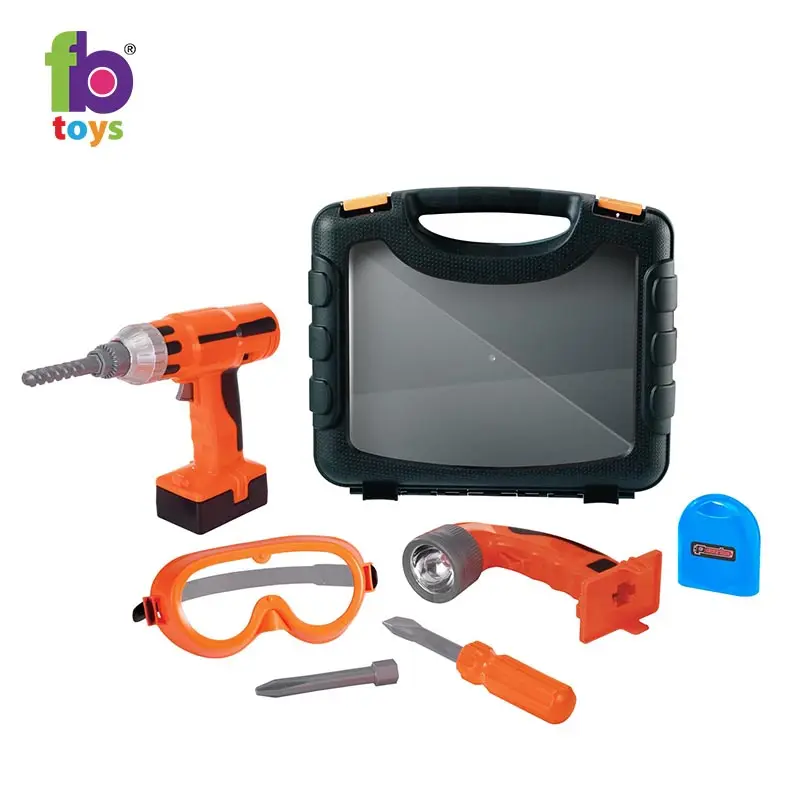 Free Sample Electric Power Tool Toy Repair tools toys Birthday Gift Pretend Play Kids Tool Box plastic toy factory