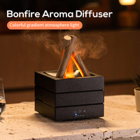 Diffuseur d'aromathérapie électrique portable populaire en plastique, humidificateur d'huiles essentielles USB ultrasonique style bougie 3D pour la maison
