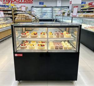Vitrina Refrigerada para <span class=keywords><strong>Pasteles</strong></span> con Puerta Corredera, Descongelación Automática, Refrigerador para Postres, Equipo de Panadería Comercial, Refrigerante R290 - Product Image 1