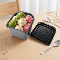 Boîte à crème glacée en PP de qualité alimentaire 2,5 L pour le marché européen, emballage de desserts en gros