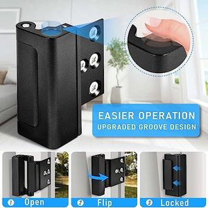 Kinderveilige Deur Verstevigingsslot Verdediger Met <span class=keywords><strong>3</strong></span> "Stop Bestand Tegen Deur Versterker - Product Image 6