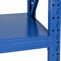 Étagère en acier robuste de 300 kg par étagère, unité de rangement à 4 niveaux avec plaques solides, assemblage sans boulons, renforcée, installation facile