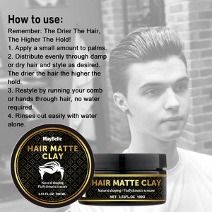 Produits de Coiffure Professionnels <span class=keywords><strong>pour</strong></span> Hommes Salon de Barbier : Cire, Pommade, <span class=keywords><strong>Spray</strong></span> au Sel de Mer, Poudre Texturisante, Étiquette Privée <span class=keywords><strong>pour</strong></span> Brillance Accrue - Product Image 5