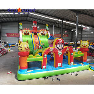 Sıcak satış özel Mario temalı ticari şişme oyun alanı sıçrama ev Combo PVC Blower ile çocuklar için şişme kale parkı - Product Image 4