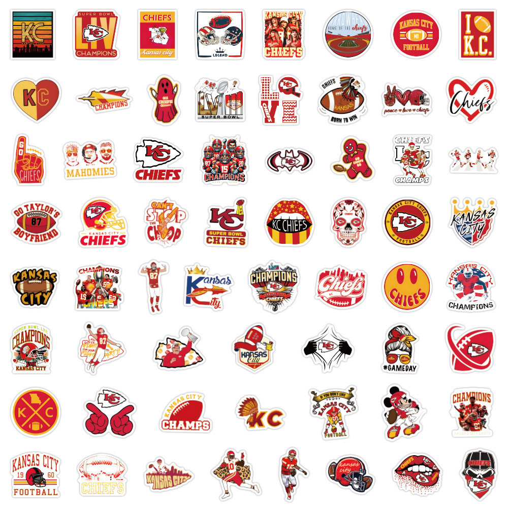 Kansas City Chiefs NFL Logo Vinyl Decal / Sticker - Die Cut, Laminated, Multi-Color