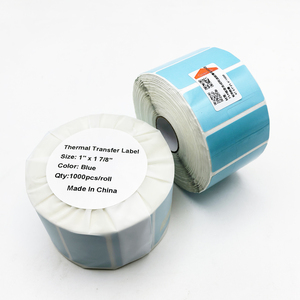 Polyester đồ trang sức nhãn in ấn giấy ánh sáng màu xanh 47.63x25.4 mét ký Ribbon chuyển đồ trang sức giá tag đối với trang sức hiển thị - Product Image 4