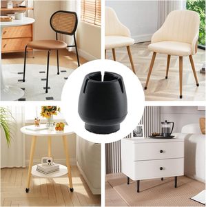 Protège-pieds de chaise en silicone transparent avec patin en feutre pour meubles - Product Image 5
