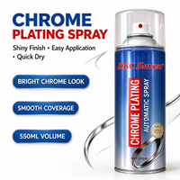 Peinture en aérosol auto-irrigante 400 ml pour jantes de voiture, revêtement acrylique liquide, effet chromé argenté, acier inoxydable