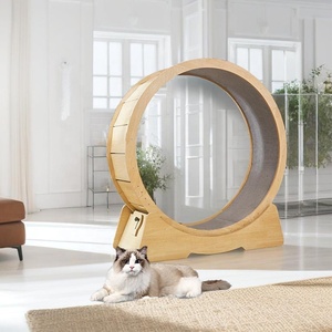 BunnyHi PBJ070 Estructura de Escalada Personalizada de Madera para Gatos Rueda de Ejercicio Silenciosa Juguete Interactivo para Aliviar el Aburrimiento - Product Image 4