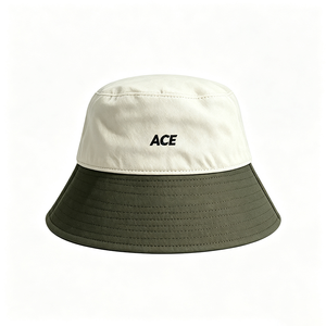 Two Tone Color Block Cotton Bucket <b>Hat</b> Custom ACE Embroidery Logo Soft Wide Brim Image Style UV Protection Unisex Travel <b>Hat</b> - Product Image 2