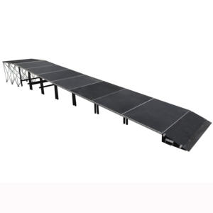 Portable stage with modular telescopic stage riser for outdoor and indoor events - Product Image 1