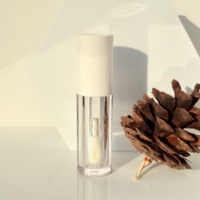 Tubes à gloss transparents en PETG avec bouchon à vis 5 ml, emballage de luxe pour rouge à lèvres, applicateur cosmétique, logo personnalisé ABS