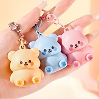Baume à lèvres pour enfants Bear Cute, soin aux ingrédients naturels, hydratant, coloré, dessin animé, baume à lèvres pour enfants, vente en gros