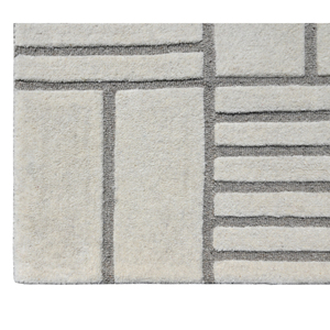 Modern Geometric Area Rug Rectangle Gray Wool Acrylic Tufted Non-Slip Living Room Floor Carpet in wholesale price - Product Image 3