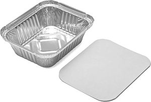 Logotipo personalizado gran oferta n. ° 2 bandejas de papel de estaño para llevar alimentos contenedor de papel de aluminio para llevar bandejas de papel de aluminio/sartenes/cajas con tapas - Product Image 3