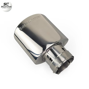 Auspuffblenden für Mercedes Benz W204 <span class=keywords><strong>AMG</strong></span> C63 <span class=keywords><strong>C65</strong></span> aus Edelstahl, hochglanzpoliert, Einzelauslass-Auspuffrohr von SharpCarbon - Product Image 6