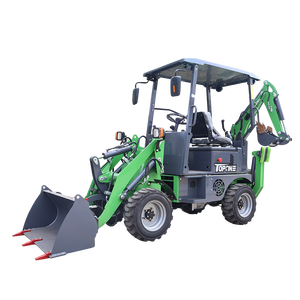 TOPONE ekskavator Mini elektrik 500kg, pemuat roda kecil hidrolik TBL15-600 ujung depan elektrik - Product Image 1