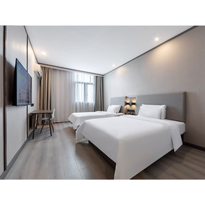 Cost-Effective Modern Luxury Hospitality Furniture Bedroom Set Custom King <b>Queen</b> Size Wood Bed Frame with Nightstand & <b>Headboard</b> - Product Image 4