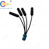1 zu 4 Auto-RF-Antennenkabel MINI FAKRA Stecker auf Vier DIN Buchsen Koaxialkabel für Fahrzeug FM AM GPS 4G