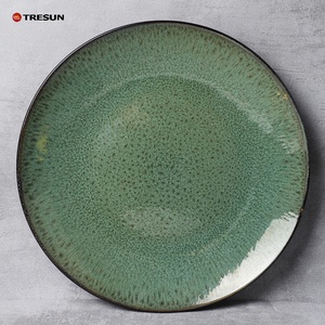 Vaisselle de luxe nordique noire et bleue émaillée réactive bicolore <span class=keywords><strong>18</strong></span> <span class=keywords><strong>pièces</strong></span> à prix réduit <span class=keywords><strong>Service</strong></span> d'<span class=keywords><strong>assiettes</strong></span> et bols en céramique pour 6 personnes - Product Image 6