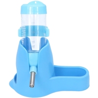Fontaine à eau suspendue 3 en 1 de 80ml pour petits animaux Bouteille d'eau et mangeoire pour hamster, lapin et souris
