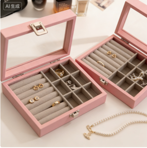 लक्जरी मखमली गहने ड्रॉअर बॉक्स क्राफ्ट | हस्तनिर्मित सजावटी आयोजक सुरुचिपूर्ण महिला उपहार मामला - Product Image 5