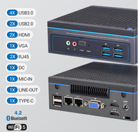 Mini Computadora de Escritorio Core I3, 6 Puertos USB/ 2 Salidas HDMI VGA, Almacenamiento SSD DDR4, Red RJ45, Windows 10/11, para Oficina y Educación