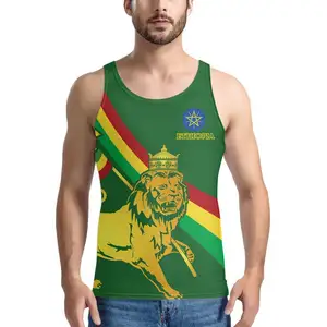 Эфиопская национальная жилетка с принтом флага Бразилии, мужская безрукавка, Повседневные Легкие тренировочные майки, футболки для спортзала
