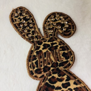 Chất lượng cao thỏ thiết kế may trên sequin các bản vá lỗi cho áo khoác - Product Image 2