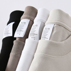 Camisetas al por mayor de algodón grueso con cuello redondo y estampado personalizado, camisetas en blanco de gran gramaje para hombre - Product Image 1