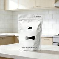 Sachets refermables en plastique avec logo personnalisé imprimé, pour emballage de bandelettes nasales, cosmétiques, résistants à l'humidité, pour aliments