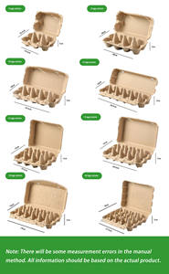 Plateau à œufs <span class=keywords><strong>de</strong></span> haute qualité, multi-tailles, 18 alvéoles, fabriqué à partir <span class=keywords><strong>de</strong></span> pulpe, écologique, réduction sur les grandes quantités, biodégradable - Product Image 2