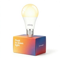 Ampoule LED à détecteur crépusculaire E27 B22 A60 9W 806 LM, allumage/extinction automatique pour intérieur, extérieur, cour, patio, garage, jardin