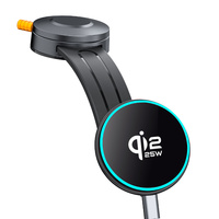 Cargador Inalámbrico para Auto Qi2.2 de 25W, Actualizado de 15W, con Imán N52 de Succión Rápida, Soporte Estable de 360° para Teléfono en el Tablero o Parabrisas
