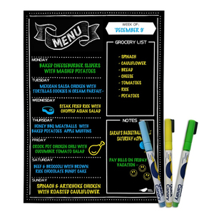 <span class=keywords><strong>Pizarra</strong></span> de Menú <span class=keywords><strong>semanal</strong></span> de borrado en seco magnético para nevera de cocina, planificador de comidas de cena diaria, menú de Snack Bar borrable personalizado - Product Image 1
