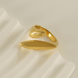 Geometric Gold <b>Ring</b> Women's Adjustable Jewelry Elliptical Lines Fashion <b>Rings</b> - Product Image 4