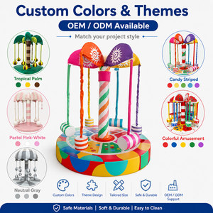 Juego de columpio suave de entretenimiento comercial para bebés con carrusel de árbol redondo Merry Go para niños, al aire libre columpio, área de juegos para <span class=keywords><strong>fiestas</strong></span> - Product Image 5