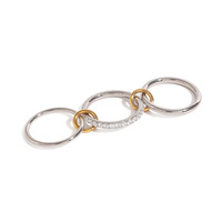 Bagues simples empilables en zircon de style européen Gaovo Premium, plaquées or 18 carats, en acier inoxydable, bijoux de mode en gros