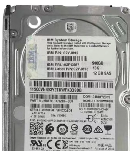 IBM 02PX587   02YJ892  02YJ893  900GB 2.5 10K SAS 900G V5010E V5030E V5000G3   HDD