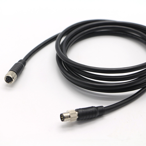 สายโคแอกเชียล M8 6 พิน แบบตัวผู้ตัวเมีย หุ้ม PVC ป้องกันด้วยแผ่นทองแดงเปลือย สำหรับกล้องอุตสาหกรรม - Product Image 3