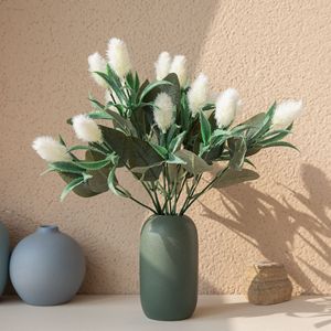 CallaFloral Ramo de Cola de Conejo, Flor Artificial Blanca de Plástico, Decoración para Bodas, Estilo Escénico - Product Image 1