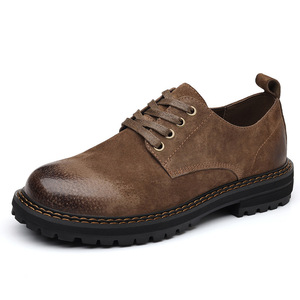 Botas de Trabajo de Gamuza Retro Británicas de Caña Baja, Novedad 2026, Zapatos de Cuero Casuales y Versátiles para Negocios - Product Image 1