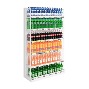 Nhà cung cấp chuyên nghiệp đơn giản Thiết bị siêu thị một mặt đồ uống Kệ siêu thị giá lạnh thép cuộn 8 kệ - Product Image 4