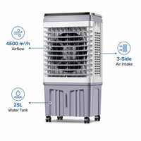 FJ-820DLR Fernbedienbarer Verdunstungsluftkühler 4500 CMH 25L Wassertank 3 Geschwindigkeitsstufen Tragbarer Kühlventilator für Zuhause und Schlafzimmer