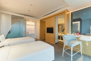 Juego de Muebles de Dormitorio King <span class=keywords><strong>Rosa</strong></span> Personalizado, Juegos de Dormitorio para Niños, para Hoteles, Habitaciones Familiares y de Huéspedes - Product Image 2
