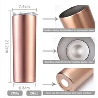 Gobelet isotherme en acier inoxydable à parois droites de 20 oz pour sublimation, design moderne et minimaliste, idéal pour les boissons transfrontalières