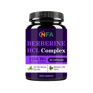 Capsules de complexe de berbérine HCL OEM ODM avec feuille de Banaba et fruit de melon amer pour soutenir la santé intestinale, le métabolisme et la gestion du poids - Product Image 1