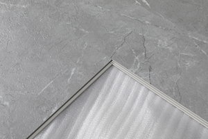Plancher <span class=keywords><strong>stratifié</strong></span> gris pour <span class=keywords><strong>cuisine</strong></span>, couloir et salon, résistant à l'eau, effet <span class=keywords><strong>carrelage</strong></span> flottant, aspect bois, revêtement de <span class=keywords><strong>sol</strong></span> SPC - Product Image 4